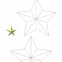 Božićna zvijezda - trodimenzionalni ukras
